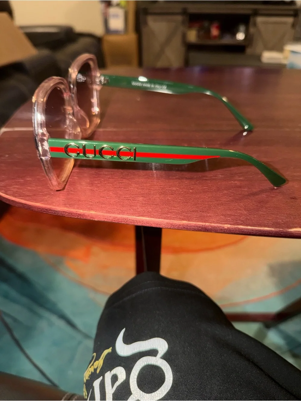 Gucci Pink Gradient Oversized Square Sunglasses